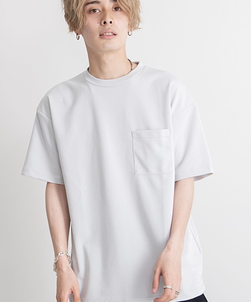 Goodwear（グッドウェア）の「『Goodwear/グッドウェア』WEB別注 USAコットン×吸水速乾クルーネックポケット付き半袖Tシャツ（Tシャツ/カットソー・メンズ・ブラック/グレー系/ネイビー/ベージュ/ホワイト/グリーン系1/ブルー系1・L/M/XL）」の21枚目の写真