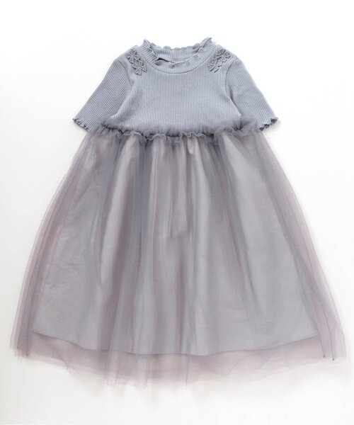 肩レースチュールドッキングワンピース ワンピース Apres Les Cours アプレレクール のファッション通販 Zozotown