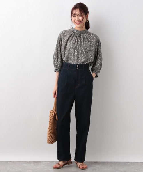 GLOBAL WORK（グローバルワーク）の「フリルスタンドブラウス6分袖/949654（シャツ/ブラウス・レディース・ホワイト/ブラック/その他・MEDIUM/LARGE）」の11枚目の写真