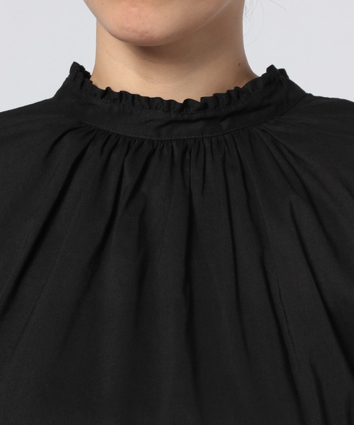 GLOBAL WORK（グローバルワーク）の「フリルスタンドブラウス6分袖/949654（シャツ/ブラウス・レディース・ホワイト/ブラック/その他・MEDIUM/LARGE）」の7枚目の写真