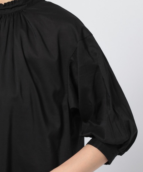 GLOBAL WORK（グローバルワーク）の「フリルスタンドブラウス6分袖/949654（シャツ/ブラウス・レディース・ホワイト/ブラック/その他・MEDIUM/LARGE）」の12枚目の写真