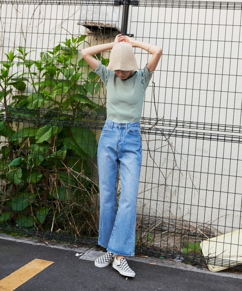 Auntie Rosa Holiday(アンティローザホリデー)の「ハーフスリーブリブボーダーCT(Tシャツ/カットソー・レディース・ブラック/ネイビー/グリーン・FREE)」の8枚目の写真