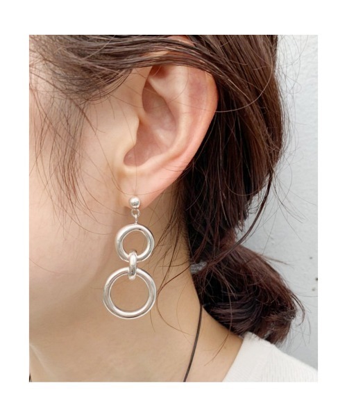 Spick & Span（スピックアンドスパン）の「【NINA&JULES】トリプルループピアス◆（ピアス（両耳用）・レディース・シルバー・FREE）」の5枚目の写真