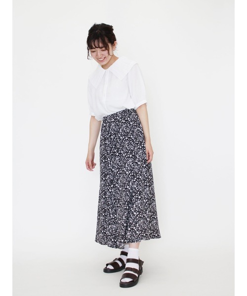 ehka sopo（エヘカソポ）の「プリーツ衿ブラウス（シャツ/ブラウス・レディース・ベージュ/サックスブルー/オフホワイト/ミント・ﾌﾘ-）」の8枚目の写真