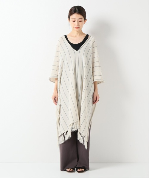 plage(プラージュ)の「WASHI ポンチョ◆(ニット/セーター・レディース・アイボリー・FREE)」の2枚目の写真