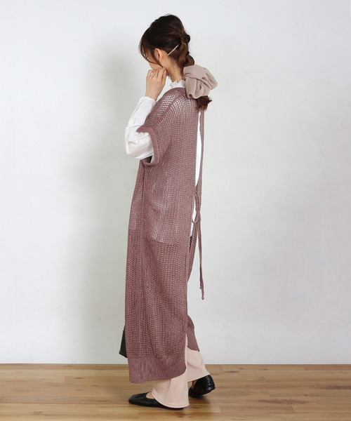 Crisp（クリスプ）の「バックリボンメッシュワンピース（ワンピース・レディース・ブラウン/イエロー・FREE）」の7枚目の写真