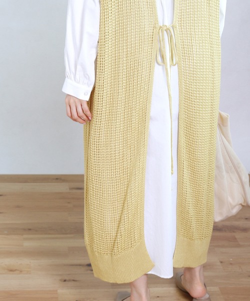 Crisp（クリスプ）の「バックリボンメッシュワンピース（ワンピース・レディース・ブラウン/イエロー・FREE）」の13枚目の写真