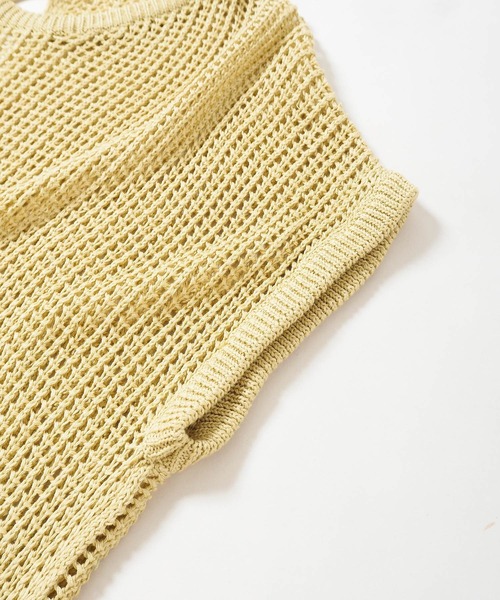 Crisp（クリスプ）の「バックリボンメッシュワンピース（ワンピース・レディース・ブラウン/イエロー・FREE）」の10枚目の写真