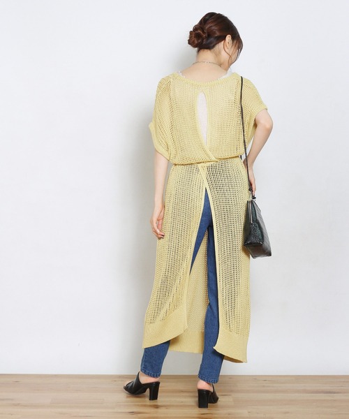 Crisp（クリスプ）の「バックリボンメッシュワンピース（ワンピース・レディース・ブラウン/イエロー・FREE）」の20枚目の写真