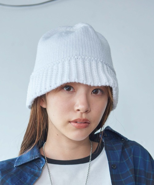 WEGO（ウィゴー）の「WEGO/ニットハット（ハット・レディース・ホワイト/ブラック・FREE）」の5枚目の写真