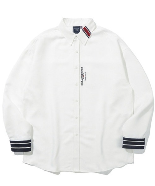 ROMANTIC CROWN(ロマンティッククラウン)の「A'GEM/9 × .kom『ROMANTIC CROWN/ロマンティッククラウン』SIGNATURE CLUB SHIRT/シグネチャーワンポイント長袖シャツ(シャツ/ブラウス・レディース・ホワイト・M)」の2枚目の写真