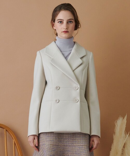 TOCCA(トッカ)の「【WEB限定】【TOCCA LAVENDER】MELTON JARSEY P COAT コート(その他アウター・レディース・ベージュ系/ライトグリーン系/ブラック系・4/0)」の16枚目の写真