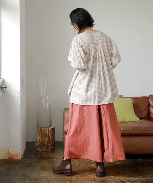 studio CLIP(スタディオクリップ)の「サラサラ快適タックスカーチョ(その他パンツ・レディース・サックスブルー/ピンク/その他1/その他2・MEDIUM/LARGE)」の9枚目の写真