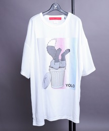 AFYF MESH TRPRIＮT SS TEE3/ビッグシルエット オーバーサイズ メッシュTR　グラフィックTシャツ