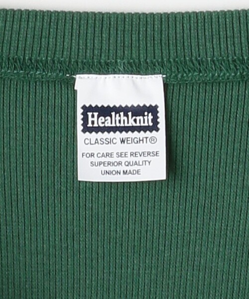 FREAK'S STORE（フリークスストア）の「Healthknit × FREAK'S STORE/フリークスストア 別注Vネックパフスリーブトップス（Tシャツ/カットソー・レディース・グリーン/ブラック/オフホワイト・ﾌﾘ-）」の12枚目の写真
