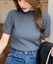 Bifrost | リブ半袖サマーニット(Tシャツ/カットソー)