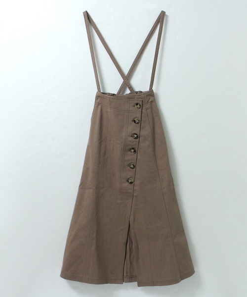 one way（ワンウェイ）の「【oneway】サス付き巻きスカート（スカート・レディース・ブラック/ベージュ/ダークブルー/ライトイエロー・FREE）」の3枚目の写真