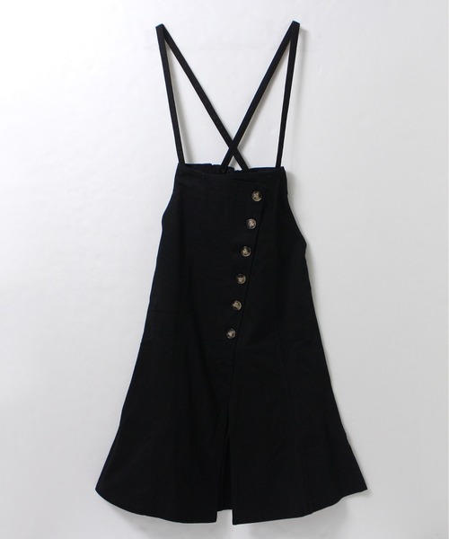 one way（ワンウェイ）の「【oneway】サス付き巻きスカート（スカート・レディース・ブラック/ベージュ/ダークブルー/ライトイエロー・FREE）」の2枚目の写真