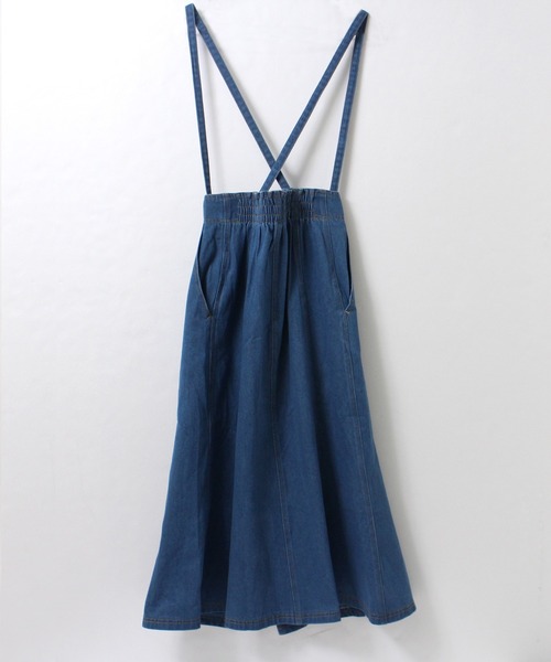 one way（ワンウェイ）の「【oneway】サス付き巻きスカート（スカート・レディース・ブラック/ベージュ/ダークブルー/ライトイエロー・FREE）」の6枚目の写真