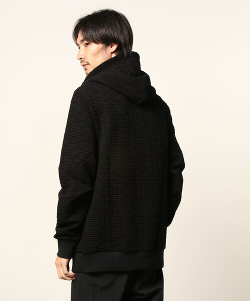 BALMAIN（バルマン）の「BALMAIN/バルマン/MONOGRAM TEXTURE（パーカー・メンズ・ブラック・SMALL）」の2枚目の写真