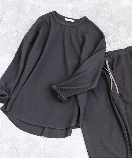 JOURNAL STANDARD（ジャーナルスタンダード）の「【WEB限定】【ロンT+パンツ+巾着袋の3点セット】T/Cワッフル ホームウェア セットアップ（Tシャツ/カットソー・メンズ・グレー/ブラック/キャメル・LARGE/SMALL/MEDIUM）」の7枚目の写真