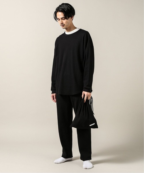 JOURNAL STANDARD（ジャーナルスタンダード）の「【WEB限定】【ロンT+パンツ+巾着袋の3点セット】T/Cワッフル ホームウェア セットアップ（Tシャツ/カットソー・メンズ・グレー/ブラック/キャメル・LARGE/SMALL/MEDIUM）」の12枚目の写真