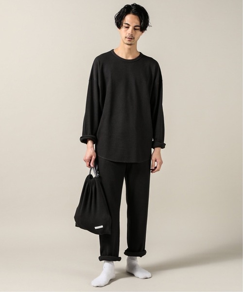 JOURNAL STANDARD（ジャーナルスタンダード）の「【WEB限定】【ロンT+パンツ+巾着袋の3点セット】T/Cワッフル ホームウェア セットアップ（Tシャツ/カットソー・メンズ・グレー/ブラック/キャメル・LARGE/SMALL/MEDIUM）」の13枚目の写真