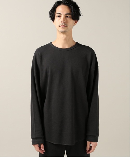 JOURNAL STANDARD（ジャーナルスタンダード）の「【WEB限定】【ロンT+パンツ+巾着袋の3点セット】T/Cワッフル ホームウェア セットアップ（Tシャツ/カットソー・メンズ・グレー/ブラック/キャメル・LARGE/SMALL/MEDIUM）」の14枚目の写真