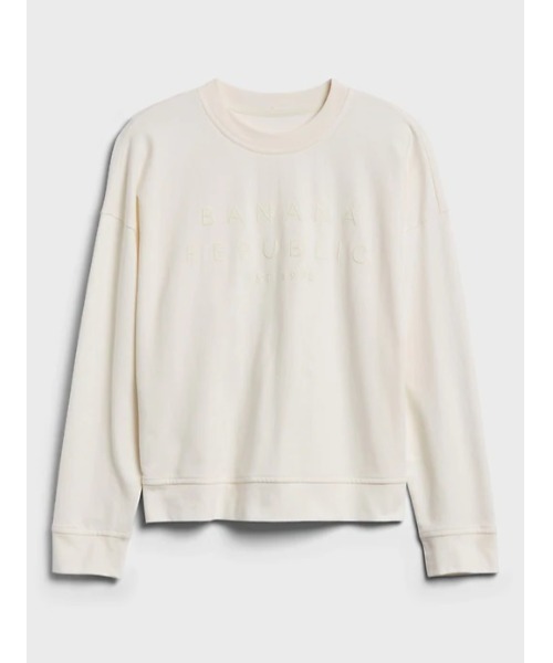 Banana Republic（バナナリパブリック）の「ロゴ スウェットシャツ（スウェット・レディース・アイボリー・S/M/L/XS）」の2枚目の写真