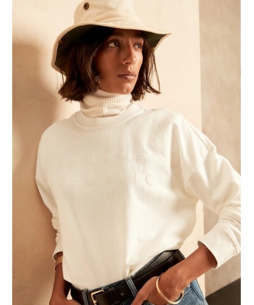 Banana Republic（バナナリパブリック）の「ロゴ スウェットシャツ（スウェット・レディース・アイボリー・S/M/L/XS）」の5枚目の写真