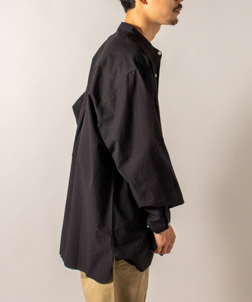 GLOSTER（グロスター）の「【GLOSTER/グロスター】オーガニックコットン スタンドカラーシャツ（シャツ/ブラウス・メンズ・ホワイト/ブラック/サックスブルー・MEDIUM/LARGE）」の20枚目の写真