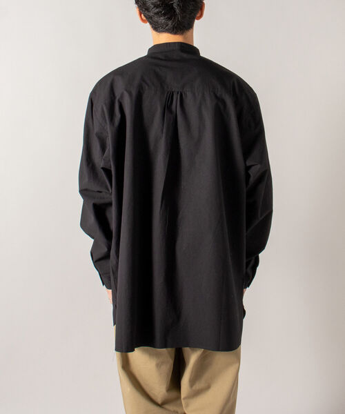 GLOSTER（グロスター）の「【GLOSTER/グロスター】オーガニックコットン スタンドカラーシャツ（シャツ/ブラウス・メンズ・ホワイト/ブラック/サックスブルー・MEDIUM/LARGE）」の18枚目の写真