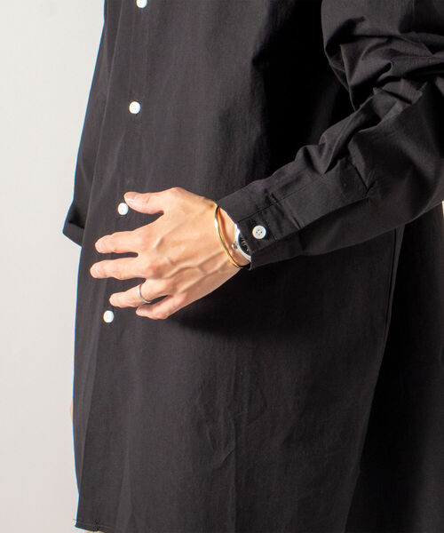 GLOSTER（グロスター）の「【GLOSTER/グロスター】オーガニックコットン スタンドカラーシャツ（シャツ/ブラウス・メンズ・ホワイト/ブラック/サックスブルー・MEDIUM/LARGE）」の21枚目の写真