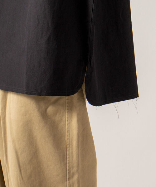 GLOSTER（グロスター）の「【GLOSTER/グロスター】オーガニックコットン スタンドカラーシャツ（シャツ/ブラウス・メンズ・ホワイト/ブラック/サックスブルー・MEDIUM/LARGE）」の6枚目の写真