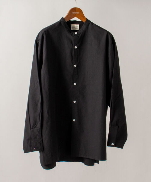 GLOSTER（グロスター）の「【GLOSTER/グロスター】オーガニックコットン スタンドカラーシャツ（シャツ/ブラウス・メンズ・ホワイト/ブラック/サックスブルー・MEDIUM/LARGE）」の15枚目の写真