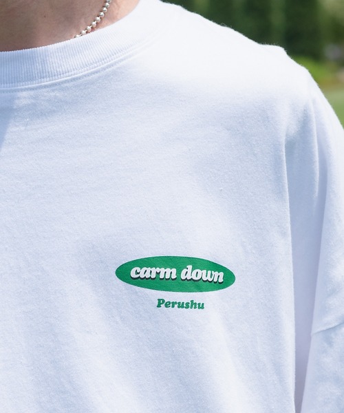 Perushu(ペルーシュ)の「【1周年記念アイテム】レトロプリントPerushuロンT(Tシャツ/カットソー・メンズ・ホワイト/ブラック系その他/ブラック/ホワイト系その他/ネイビー・LARGE/MEDIUM)」の10枚目の写真