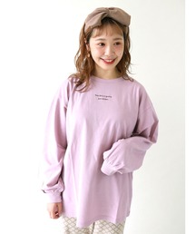 ehka sopo | ロゴ刺繍ロングTシャツ(Tシャツ/カットソー)