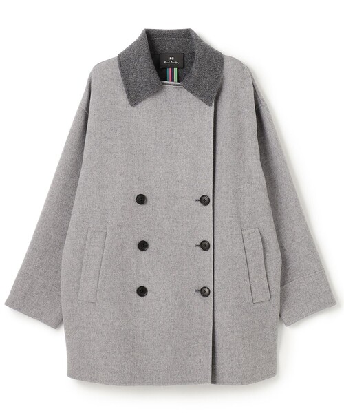 Paul Smith(ポールスミス)の「ウールリバー コート(ピーコート・レディース・ライトグレー系/ネイビー系・40/44L/42L)」の8枚目の写真