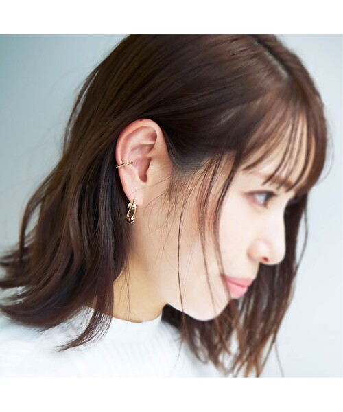 K10ツイスト フープピアス（ピアス（両耳用））｜COCOSHNIK（ココシュ