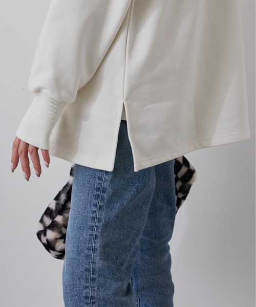 Auntie Rosa Holiday(アンティローザホリデー)の「ヘヴィーウェイト裏毛ハーフZIPプルオーバー(スウェット・レディース・アイボリー/ブラック/グレー/ピンク/ライトブルー・FREE)」の17枚目の写真