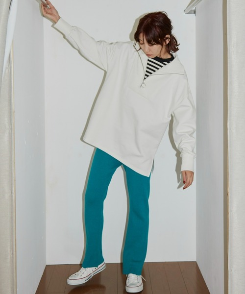 Auntie Rosa Holiday(アンティローザホリデー)の「ヘヴィーウェイト裏毛ハーフZIPプルオーバー(スウェット・レディース・アイボリー/ブラック/グレー/ピンク/ライトブルー・FREE)」の22枚目の写真