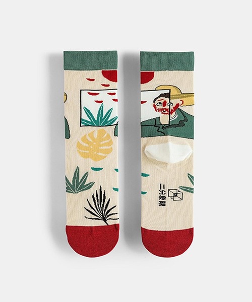 絵絵絵（エエエ）の「レディース おかしな名画クルーソックス靴下（ソックス/靴下・レディース・A/B/C/D/E・FREE）」の3枚目の写真