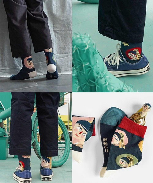 絵絵絵（エエエ）の「レディース おかしな名画クルーソックス靴下（ソックス/靴下・レディース・A/B/C/D/E・FREE）」の11枚目の写真