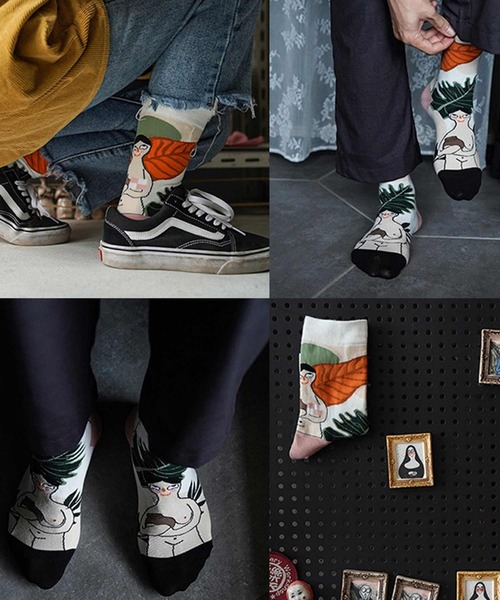 絵絵絵（エエエ）の「レディース おかしな名画クルーソックス靴下（ソックス/靴下・レディース・A/B/C/D/E・FREE）」の9枚目の写真