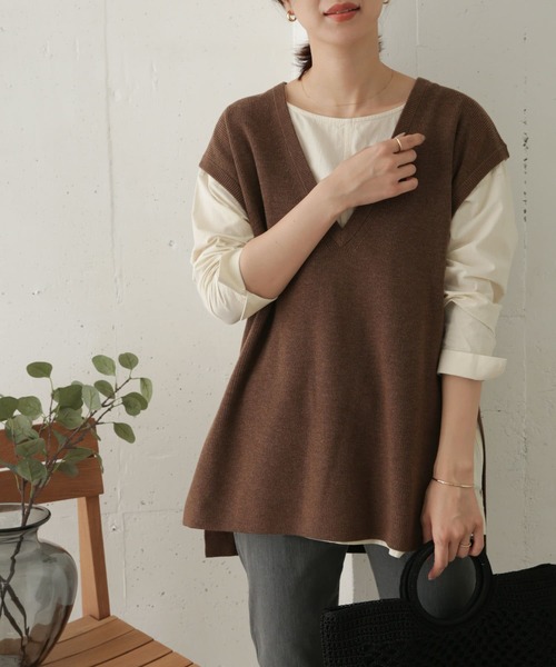 URBAN RESEARCH DOORS（アーバンリサーチドアーズ）の「コットンボートネックワイドブラウス（シャツ/ブラウス・レディース・ネイビー/カーキ/アイボリー・ONE）」の10枚目の写真