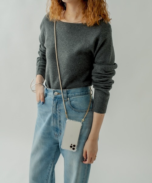 mystic（ミスティック）の「Lara レザーコンビモバイルアクセサリー（その他小物・レディース・ブラック/ベージュ・ONE SIZE）」の2枚目の写真