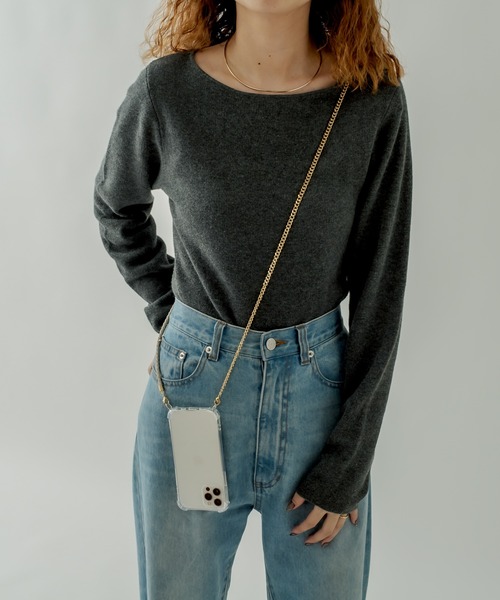 mystic（ミスティック）の「Lara レザーコンビモバイルアクセサリー（その他小物・レディース・ブラック/ベージュ・ONE SIZE）」の4枚目の写真