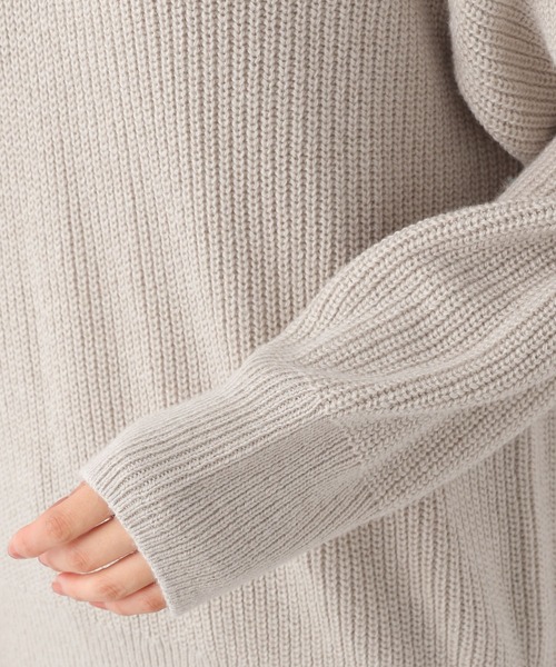 LEPSIM（レプシィム）の「なめらかタッチVニット　957810（ニット/セーター・レディース・グレイッシュベージュ/チャコールグレー/オレンジ・FREE）」の14枚目の写真