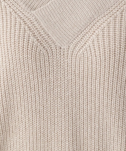 LEPSIM（レプシィム）の「なめらかタッチVニット　957810（ニット/セーター・レディース・グレイッシュベージュ/チャコールグレー/オレンジ・FREE）」の18枚目の写真
