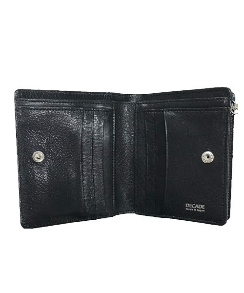 DECADE（ディケイド）の「オイルドカウレザー・ミドルウォレットDECADE(No-01322) Oiled Cow Leather Middle Wollet　ディケイド（財布・メンズ・ブラック・フリー）」の7枚目の写真